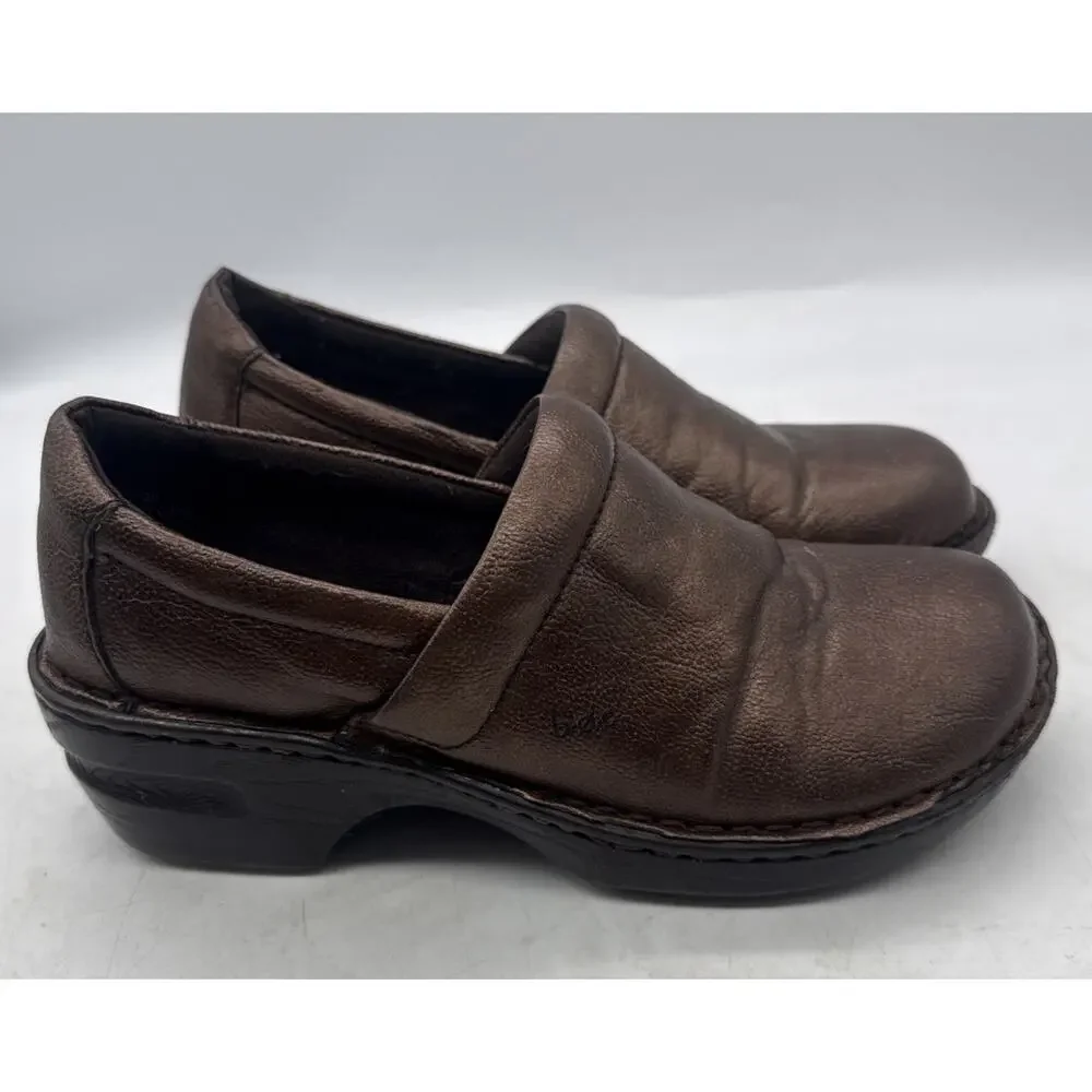 BOC‎ Women's Clog Peggy Slip On Shoe Size 8 Gold Metallic